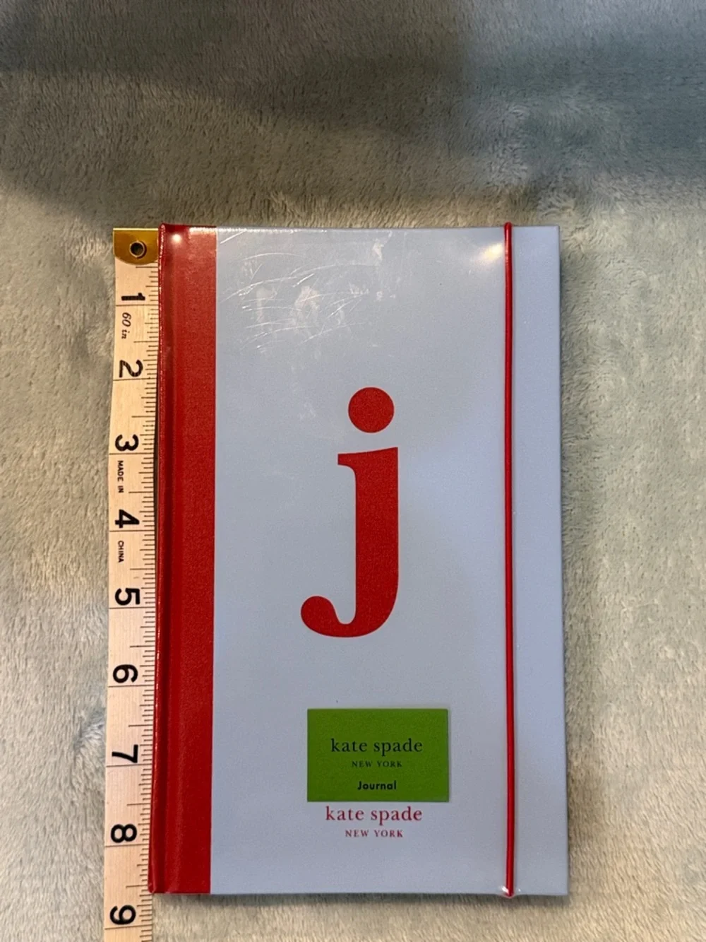 kate spade Light Blue Hardcover Journal with Red 'j' Accent